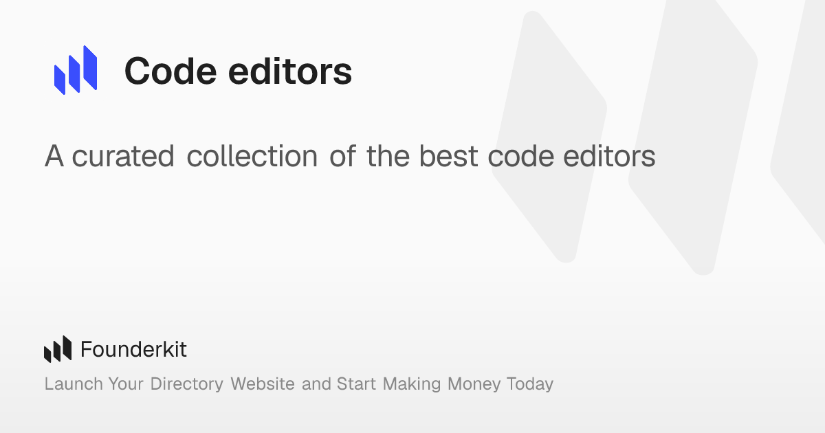 Code editors – Founderkit