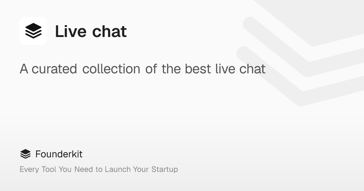 Live chat – Founderkit